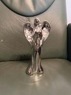 Zilverkleurig Engel Beeldje - Tafeldecoratie, Ophalen of Verzenden, Zo goed als nieuw, Dier