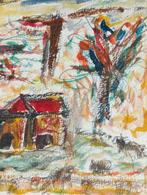 Aquarel Landschap., Antiek en Kunst, Ophalen of Verzenden