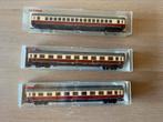 Fleischmann 3 rode wagons voor DB Intercity, Gebruikt, Gelijkstroom, Fleischmann, Wagon