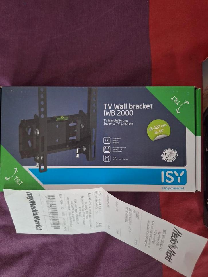 ISY IWB 2000 TV Beugel - 48-122cm., Audio, Tv en Foto, Televisiebeugels, Nieuw, Ophalen of Verzenden