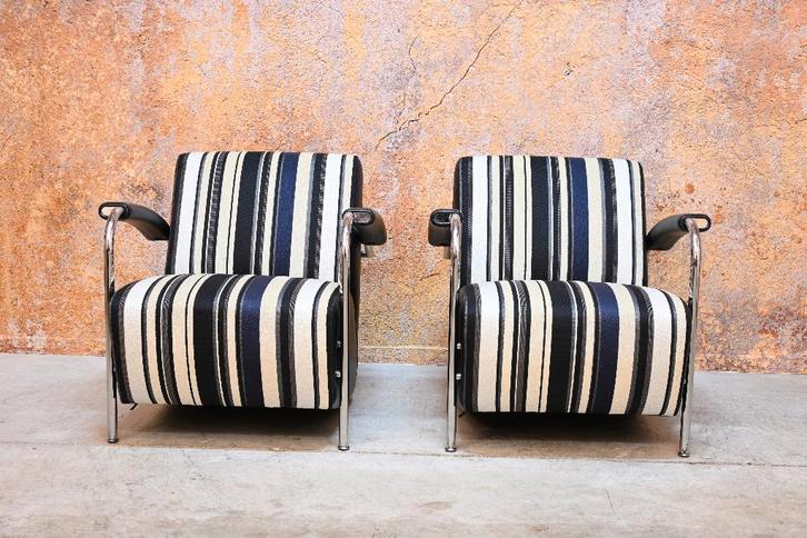 ZGANieuw 2 Leolux Scylla design fauteuils, Huis en Inrichting, Fauteuils, Zo goed als nieuw, Metaal, Stof, 50 tot 75 cm, 75 tot 100 cm