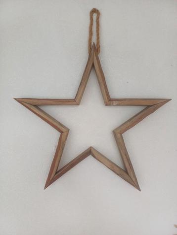 Houten (kerst) ster 60x60 cm beschikbaar voor biedingen