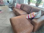 Cognac Bankstel met Chaisse Longue, Ophalen, 250 tot 300 cm, Gebruikt, 100 tot 125 cm