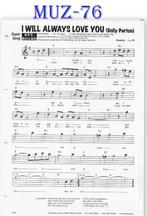 Muz76 bladmuziek super song: I Will Always Love You, Muziek en Instrumenten, Bladmuziek, Gebruikt, Verzenden, Keyboard, Artiest of Componist