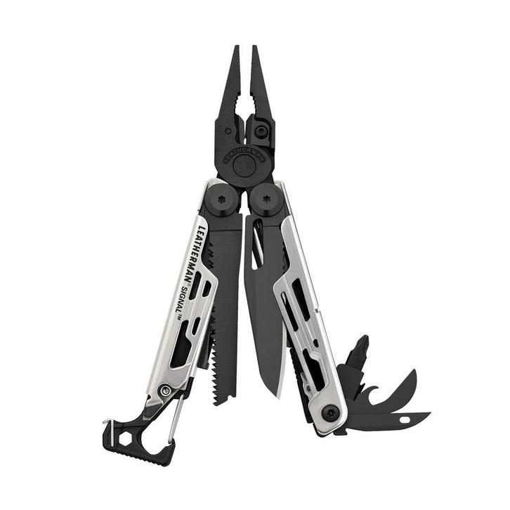 LEATHERMAN SIGNAL BLACK AND SILVER MET NYLON FOEDRAAL, Caravans en Kamperen, Kampeergereedschap, Nieuw, Ophalen of Verzenden