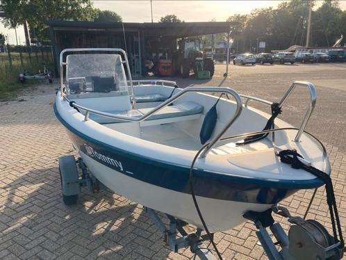 Yanmarin 430 met kanteltrailer 8pk yamaha motor, Watersport en Boten, Vis- en Consoleboten, Tot 10 pk, 3 tot 6 meter, Benzine
