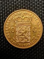 1842 Gouden 10 Gulden Willem II Tientje vergulding naslag, Postzegels en Munten, Munten | Nederland, Verzenden, Goud, Losse munt