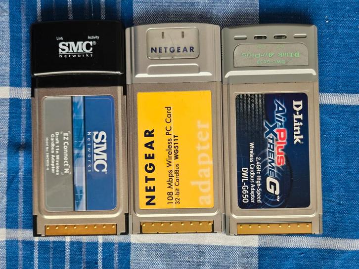 Diverse PCMCIA Netwerkkaarten - Draadloos, Ethernet, ISDN, Computers en Software, Netwerkkaarten, Gebruikt, Intern, Ophalen of Verzenden