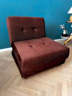 Een heerlijke vintage fauteuil slaapbank corduroy ribstof, Antiek en Kunst, Ophalen