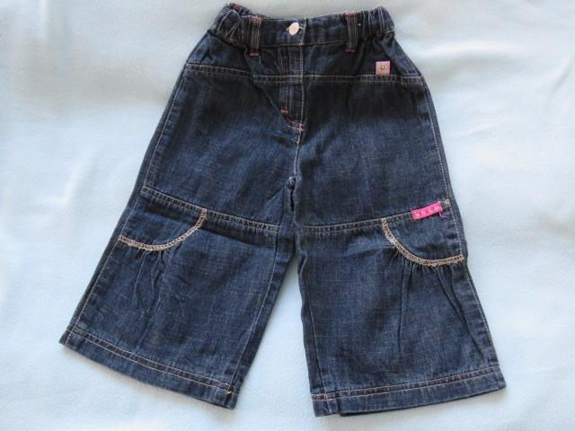 Wijde spijkerbroek met borduur Little Girl Star maat 86, Kinderen en Baby's, Babykleding | Maat 86, Zo goed als nieuw, Meisje