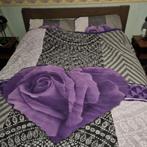 Dekbedovertrek roos, Ophalen, Gebruikt, Tweepersoons, Dekbedovertrek