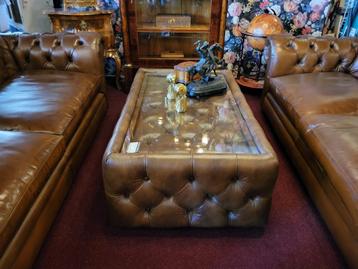 salon tafel chesterfield leer in div. kleuren en maten