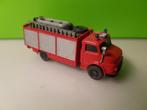 Wiking - Mercedes L1413 Brandweer [rood] 1/87 bootje, Gebruikt, Ophalen of Verzenden, Bus of Vrachtwagen, Wiking