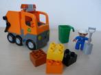 * Duplo: 5637 Oranje Vuilniswagen met groene kliko *, Kinderen en Baby's, Complete set, Duplo, Gebruikt, Ophalen of Verzenden