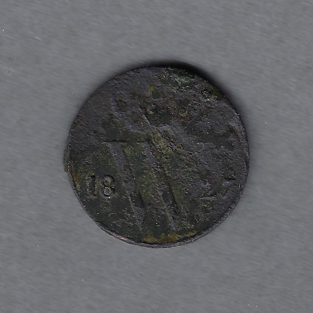 1/2 (halve) cent 1827U Willem I, Postzegels en Munten, Munten | Nederland, Ophalen of Verzenden, Koning Willem I, Overige waardes