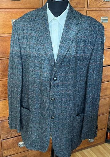 Harris tweed colbert maat 58 grijs,  blauw rode zwarte ruit beschikbaar voor biedingen