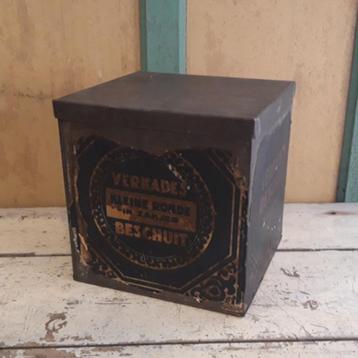 Blik Verkade biscuit Zaandam kleine rondjes origineel metaal beschikbaar voor biedingen