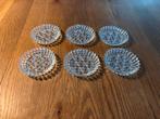 Retro Glazen Onderzetters - Set van 6, Ophalen of Verzenden