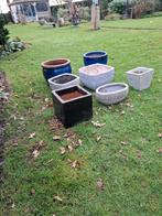 Bloemvazen,potten, Tuin en Terras, Bloembakken en Plantenbakken, Ophalen, Zo goed als nieuw, Rond, Beton