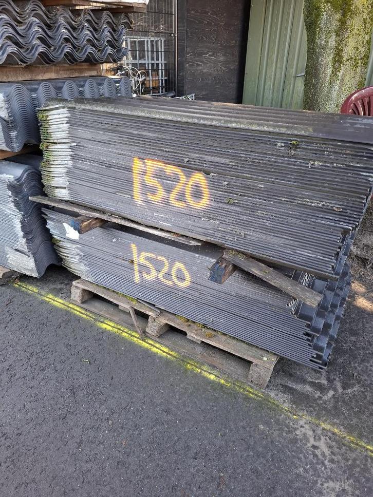Partij | Asbest vrije golfplaten, Doe-het-zelf en Verbouw, Platen en Panelen, Gebruikt, Overige materialen, 50 tot 100 mm, Ophalen of Verzenden