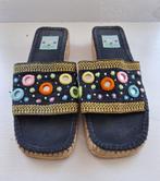 Picnic zwarte touwzool spiegeltjes ibiza slippers, maat 39, Kleding | Dames, Schoenen, Slippers, Picnic, Zwart, Ophalen of Verzenden