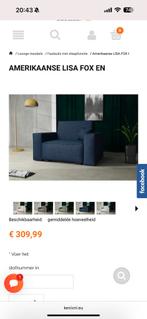 Blauwe Slaapbank / Fauteuil, Huis en Inrichting, Fauteuils, Ophalen, Gebruikt, 100 tot 125 cm, 100 tot 125 cm