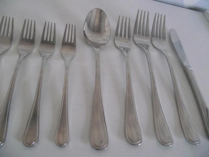16 Gero 18-8 rondfilet bestek Windsor 11 dessert vork p s, Antiek en Kunst, Antiek | Bestek, Ophalen of Verzenden