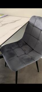 Eetkamerstoelen 6 stuks donkergrijs velvet, Huis en Inrichting, Stoelen, Ophalen of Verzenden, Zo goed als nieuw, Vijf, Zes of meer stoelen