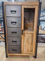 Mango houten kast met metalen frame, Huis en Inrichting, Kasten | Dressoirs, Ophalen, Nieuw, 25 tot 50 cm, 50 tot 100 cm