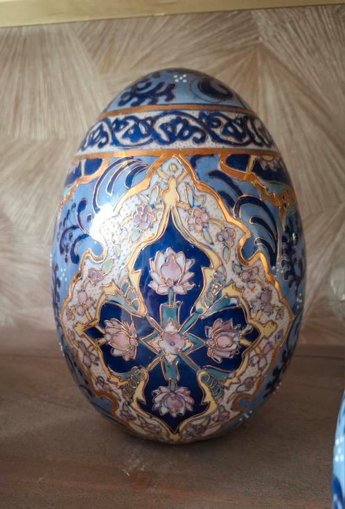 Bijzondere porseleinen Cloisonne eieren 3 stuks, Antiek en Kunst, Antiek | Keramiek en Aardewerk, Ophalen of Verzenden