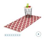 Mooi rood/beige vloerkleed - 70x140cm, 100 tot 150 cm, Nieuw, Scandinavisch, Rood