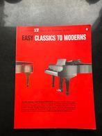 Easy Classics to Moderns - Pianomuziek, Ophalen of Verzenden, Zo goed als nieuw