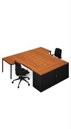 Complete werkplekken Basic + twee tafels, Ophalen of Verzenden, In hoogte verstelbaar, Gebruikt, Bureau