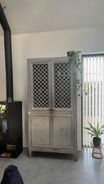 Grijze Indische Kast - Sfeermaker!, Ophalen, Gebruikt, 100 tot 150 cm, 150 tot 200 cm