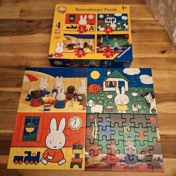 Nijntje Puzzels - Ravensburger - 4 in 1, Kinderen en Baby's, Speelgoed | Kinderpuzzels, Zo goed als nieuw, 2 tot 4 jaar, 10 tot 50 stukjes