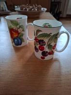 2 Roy Kirkham mokken fruit motieven samen voor, Huis en Inrichting, Keuken | Servies, Ophalen of Verzenden, Zo goed als nieuw
