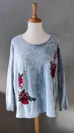 Miss Etam trui met borduursel maat 52, Blauw, Trui of Vest, Ophalen of Verzenden, Miss Etam