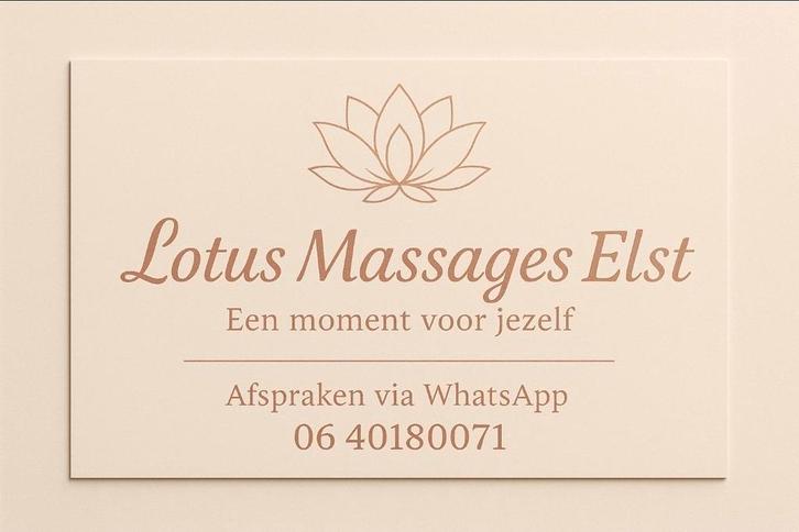 Lotus Massages Elst, Diensten en Vakmensen, Welzijn | Masseurs en Massagesalons