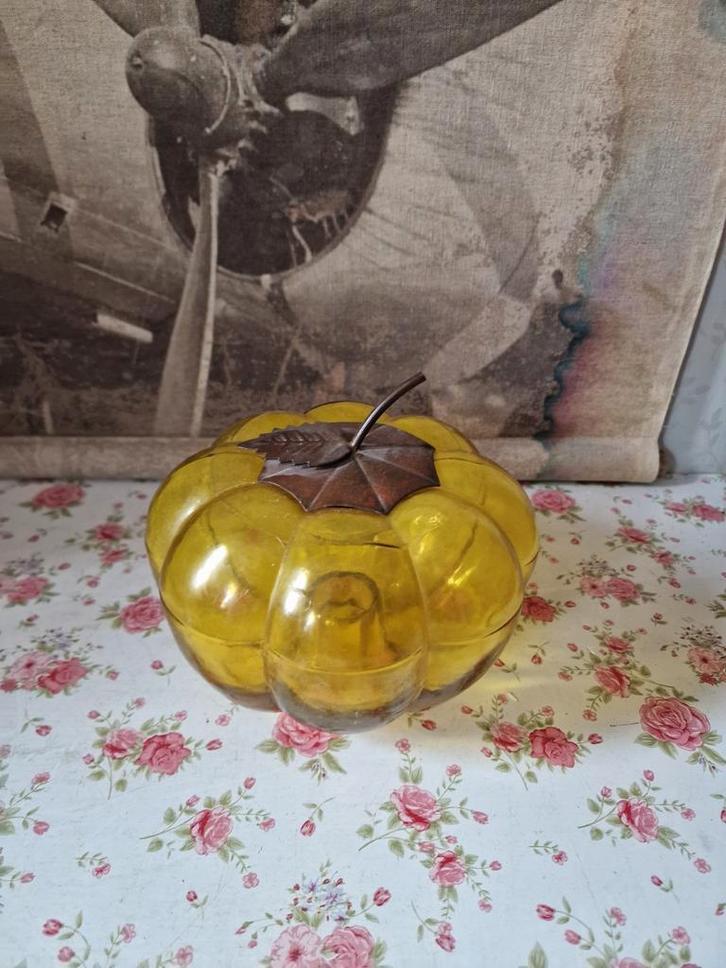 Geel glazen wespenvanger, Antiek en Kunst, Antiek | Glas en Kristal, Ophalen of Verzenden