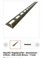Maxifix Tegelprofiel Aluminium 270cm/11mm Mat Licht Brons, Doe-het-zelf en Verbouw, Plinten en Afwerking, Ophalen, Overige materialen