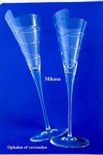 2x Mikasa Champagneglas voor € 12,50 design Glas Glazen, Antiek en Kunst, Antiek | Glas en Kristal, Ophalen