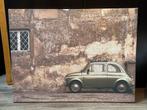 Canvas Fiat 500 - 80x60cm, Huis en Inrichting, Ophalen, Gebruikt, Schilderij, 75 cm of meer