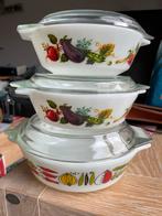 Vintage Pyrex Groenteschalen Set, Huis en Inrichting, Keuken | Servies, Gebruikt, Ophalen of Verzenden, Kom(men), Overige stijlen