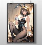 Leuke Sexy Anime Bunnygirl Waifu Poster #3, Ophalen of Verzenden, Kuifje, Nieuw, Beeldje of Figuurtje
