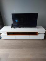Modern design tv meubel wit/noten, Huis en Inrichting, Gebruikt, Ophalen