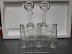 5 VINTAGE GLAZEN VAASJES in PERFECTE STAAT voor 7,50 EURO !!, Antiek en Kunst, Antiek | Glas en Kristal, Ophalen of Verzenden