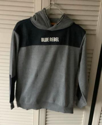 (J) Blue Rebel Hoodie Grijs maat 158/164 beschikbaar voor biedingen