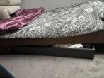 IKEA Bed met Rollade + Matras/Dekbed/Kussens!, Ophalen, Gebruikt, Bruin, Tweepersoons