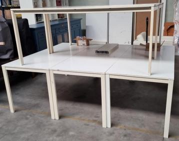 14 hobby- of werktafels wit  beschikbaar voor biedingen