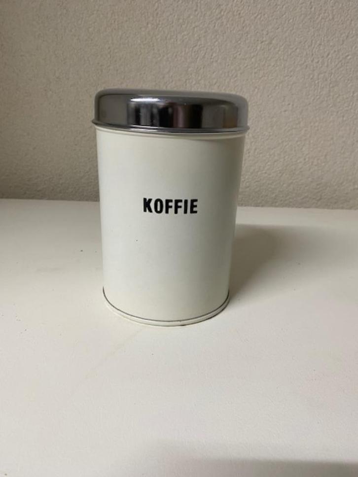 Vintage emaillen voorraadbus koffie, Huis en Inrichting, Keuken | Keukenelementen, Gebruikt, Minder dan 100 cm, Minder dan 50 cm